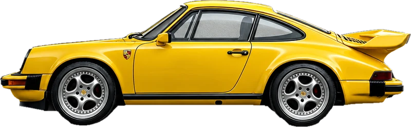 Żółte Porsche 911 ze znaku Moto Sfera Concept
